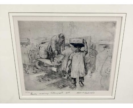 Roland Batchelor (1889-1990), etching, Early Morning, Billingsgate, signed, inscribed and dated 1936, numbered 30/40, plate 1