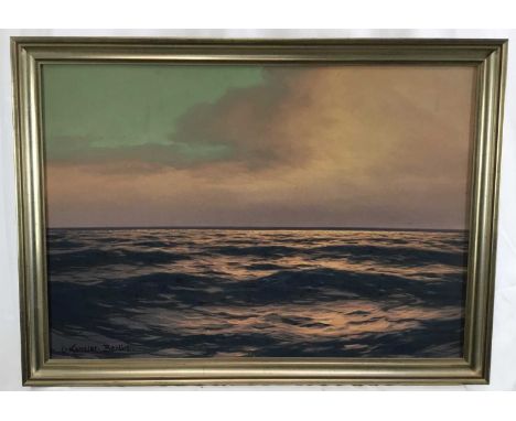 Carl Kenzler (1872-1947), oil on board - Seascape, signed and inscribed Berlin, 38 x 54cm, in gilt frame Provenance: bought o