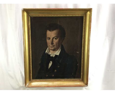 English School, 19th century, oil on canvas - portrait of a naval officer, believed to be a member of the Fletcher family, 54
