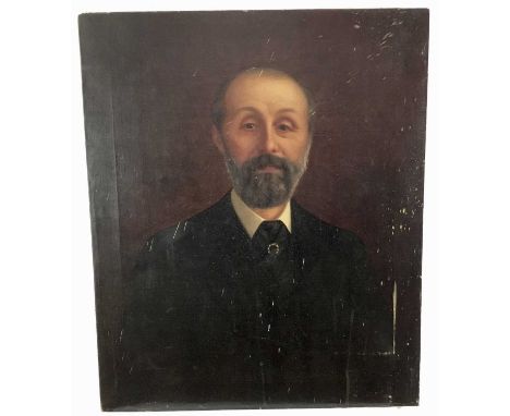 English School, late 19th / early 20th century, oil on canvas, half length portrait of a gentleman, 76 x 63cm, unframed