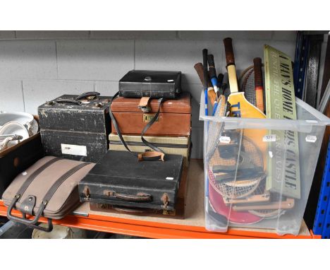 Miscellaneous Items, including: records, tennis and badminton rackets, Kodak projector, Canon Super 8 etc. (qty)