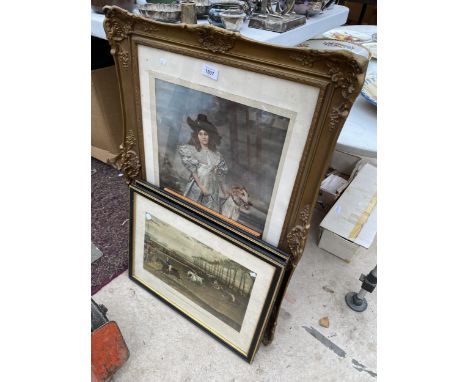 AN ASSORTMENT OF VINTAGE FRAMED PRINTS AND PICTURES 