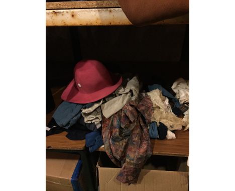 A COLLECTION OF VINTAGE CLOTHING TO INCLUDE CHILDREN'S AND ADULTS WARE 