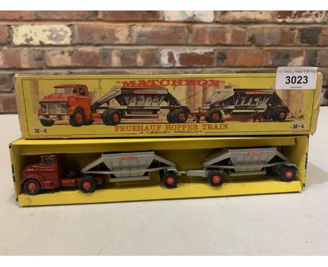 A BOXED MATCHBOX FRUEHAUF HOPPER TRAIN M4 
