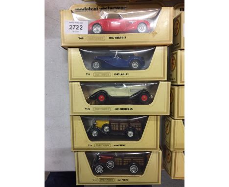 FIVE BOXED MATCHBOX MODELS OF YESTERYEAR MODEL VEHICLES 