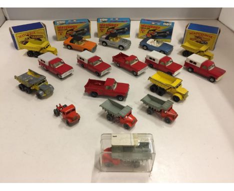 SIX BOXED AND SEVEN UNBOXED MATCHBOX VEHICLES - ALL MODEL NUMBER 6 OF VARIOUS ERAS AND COLOURS - INCLUDING MERCEDES 350 SL, E