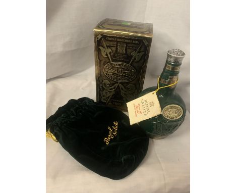 A BOXED GREEN ROYAL SALUTE 21 YEARS OLD BLENDED SCOTCH WHISKY, CHIVAS BROTHERS LTD. ABERDEEN SCOTLAND FOUNDED 1801, 70% PROOF