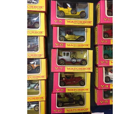 FIVE BOXED MATCHBOX MODELS OF YESTERYEAR MODEL VEHICLES 