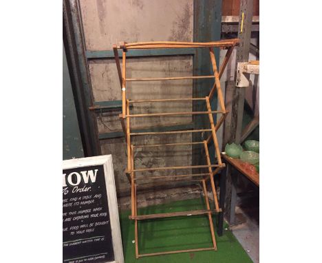 A VINTAGE CLOTHES HORSE 