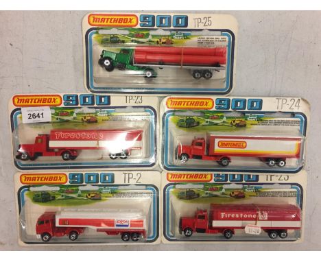 FIVE BOXED MATCHBOX 900 TWO PACK SETS OF MODEL VEHICLES 