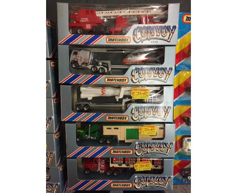 FIVE BOXED MATCHBOX CONVOY MODEL WAGONS 
