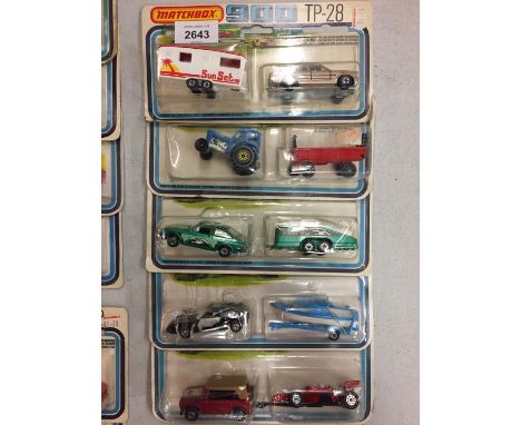 FIVE BOXED MATCHBOX 900 TWO PACK SETS OF MODEL VEHICLES 