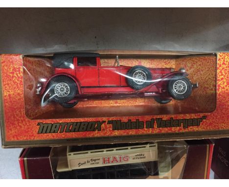 FIVE BOXED MATCHBOX MODELS OF YESTERYEAR MODEL VEHICLES 