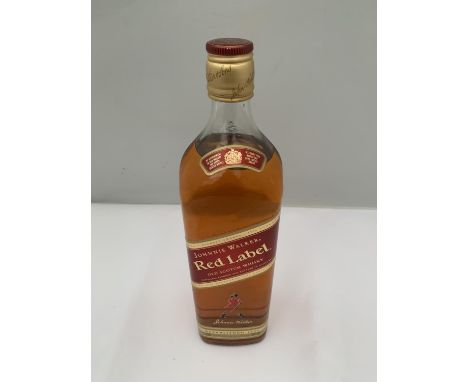 A LITRE BOTTLE OF JOHNNIE WALKER RED LABEL OLD SCOTCH WHISKY 