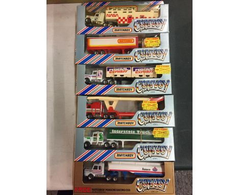 SIX BOXED MATCHBOX CONVOY MODEL WAGONS 