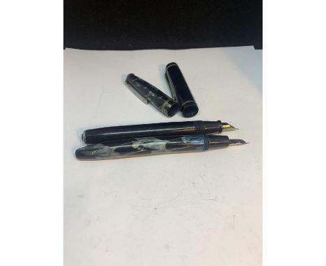 TWO VINTAGE FOUNTAIN PENS 