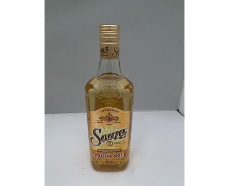 A 1 LITRE BOTTLE OF SAUZA EXTRA TEQUILA GOLD 38% VOL 