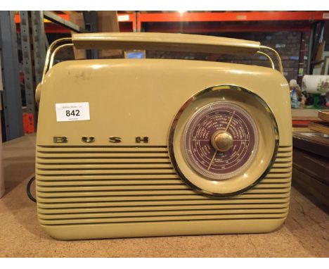 A VINTAGE CREAM BUSH RADIO 