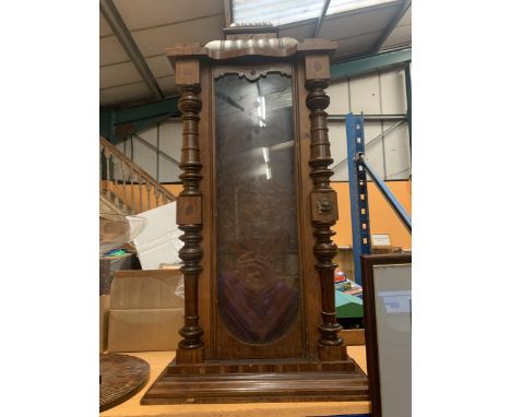 A MAHOGANY CLOCK CASE 