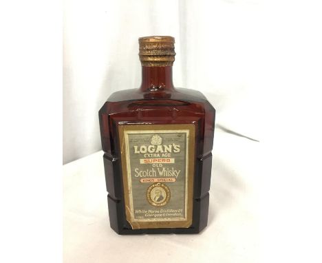 A BOTTLE OF LOGANS EXTRA AGE SUPERB OLD SCOTCH WHISKY KINGS SPECIAL 