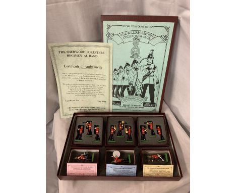 A BOXED BRITIANS THE SHERWOOD FORESTERS REGIMENTAL BAND TWELVE PIECE MODEL SOLDIER SET - LIMITED EDITION NUMBER 611 