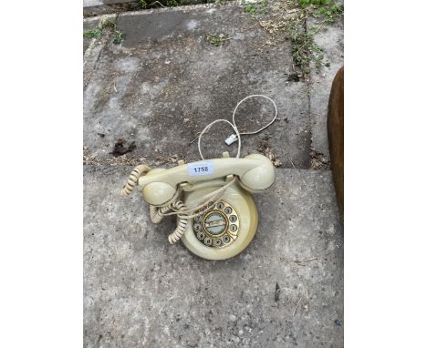 A RETRO CREAM PUSH BUTTON TELEPHONE 