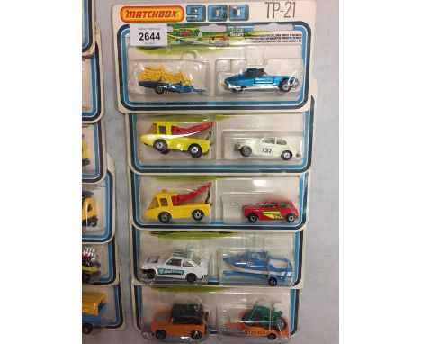 FIVE BOXED MATCHBOX 900 TWO PACK SETS OF MODEL VEHICLES 