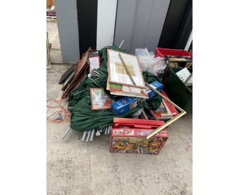 VARIOUS CLEARANCE ITEMS - A GAZEBO, PRINTS, GAMES ETC 