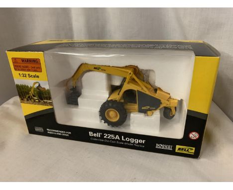 A BOXED NORSCOTT BELL 225A LOGGER 1:32 SCALE MODEL 