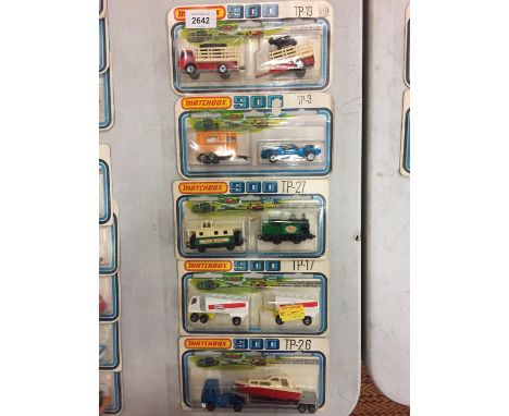 FIVE BOXED MATCHBOX 900 TWO PACK SETS OF MODEL VEHICLES 
