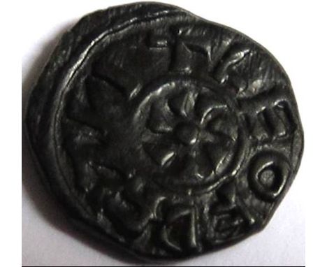 Anglo Saxon, Kings of Northumbria, AETHELRED 11 [841-50] STYCA. +EDELRD REX, 8 large pellets in a circle; rev. +LEODEGN, flow