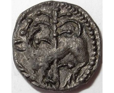 Anglo Saxon, SECONDARY SCEAT [c.710-60]. Series K , type 42b, bust right with bird, rev. hound. Silver. Spink 803A [£350 in V