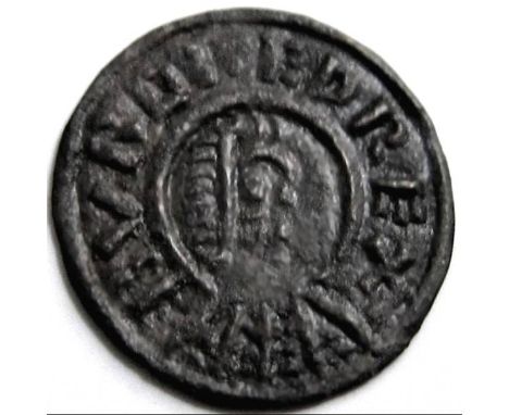 Anglo Saxon, Kings of Mercia, BURGRED [852-74] PENNY. Portrait coin, late phase, moneyer – Guthmund. 0.98g. BVRGRED REX; rev.