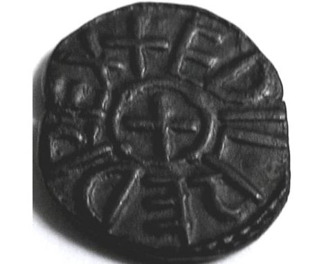 Anglo Saxon, Kings of Northumbria, AETHELRED 11 [841-50] STYCA. +EDILRED REX, cross in a circle; rev. +EARDVVLF, star in a ci