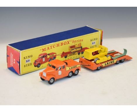 Lesney Matchbox Kingsize Laing Tractor And Transporter (K8), boxed   Condition: 