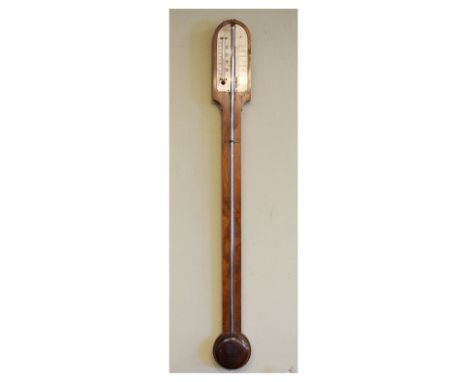 Rosewood stick barometer having a silvered scale `  Condition: 