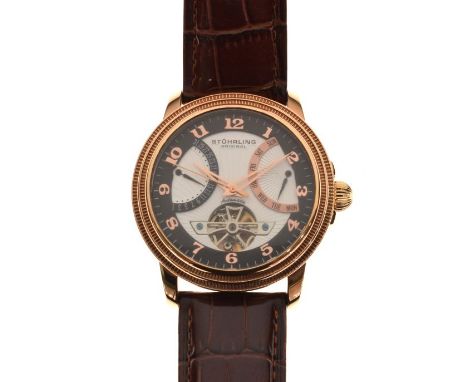 Stuhrling - Gentleman's chronometer style wristwatch with original box and papers   Condition: 