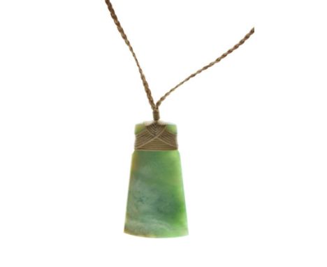 Jade 'Axe head' pendant   Condition: 