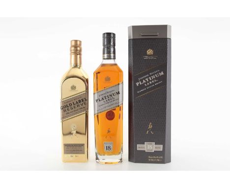 JOHNNIE WALKER 18 YEAR OLD PLATINUM AND GOLD LABEL RESERVE BLENDED WHISKY  Each 40% ABV / 70cl  Qty: 2  When John Walker open