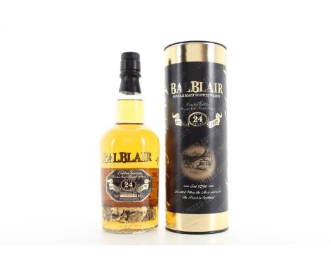 BALBLAIR 1979 24 YEAR OLD HIGHLAND SINGLE MALT  Distilled: 1979Bottled: October 2003Bottle Number: 2533 / 315046% ABV / 70cl 