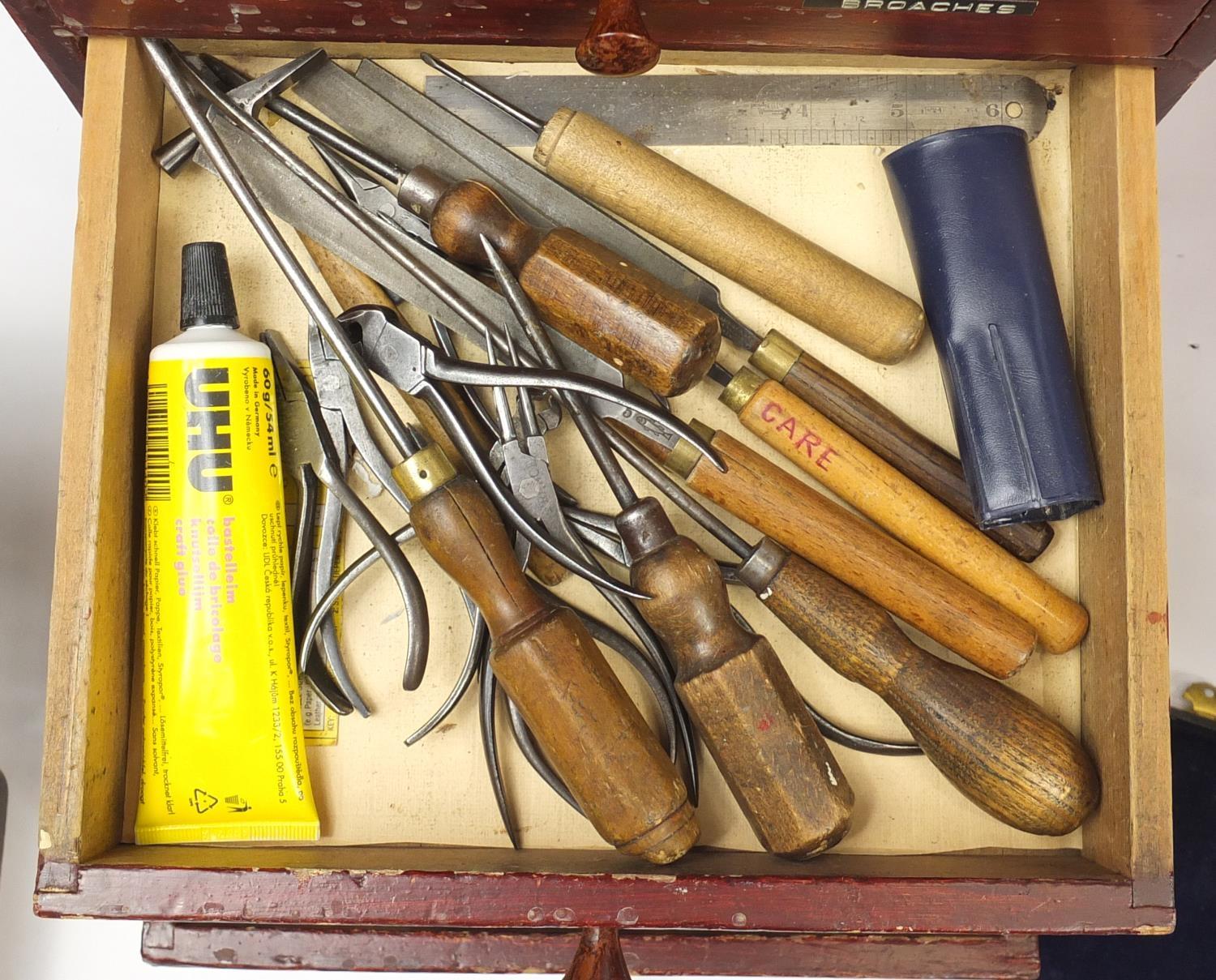 large-collection-of-vintage-watch-makers-precision-tools-parts-and