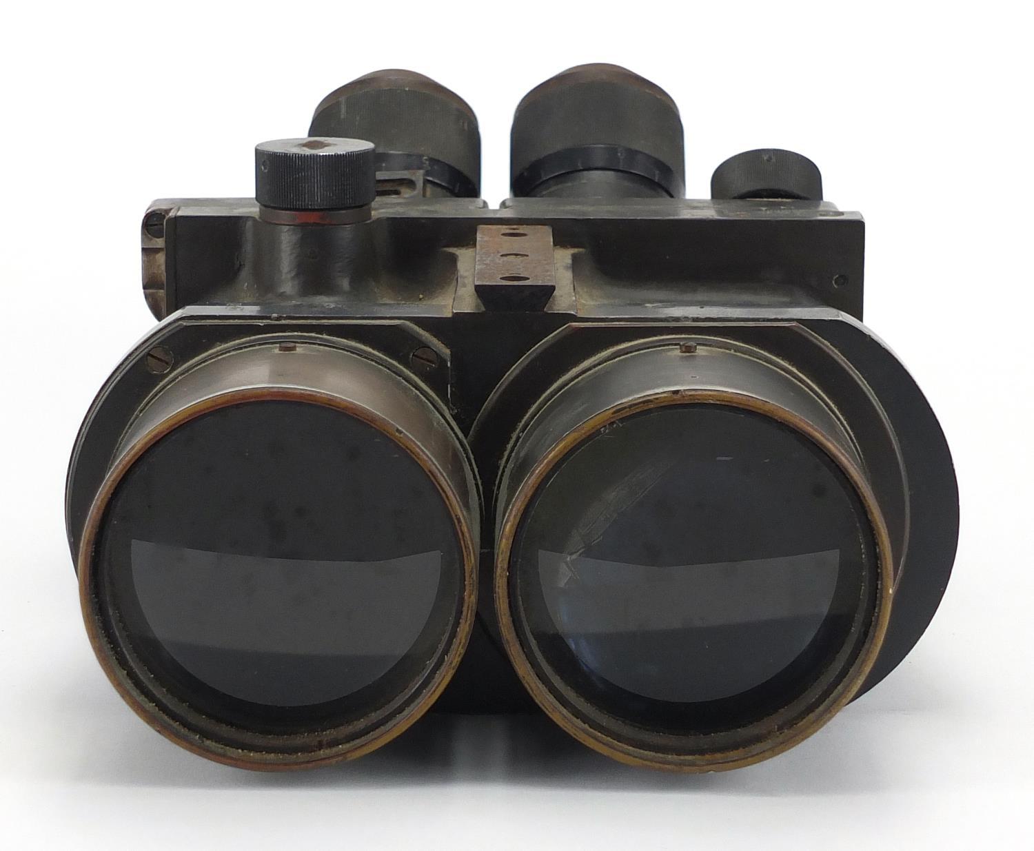 German World War II tank binoculars, inscribed Rathonov and numbered