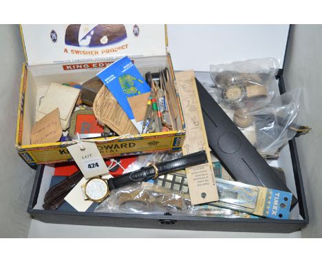A quantity of sundry wrist watches, by Timex, Decade; Everite; and a small quantity of watchmakers tools.