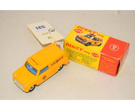 A Dinky Toys diecast model of A.A. Mini Van, No. 274, boxed.