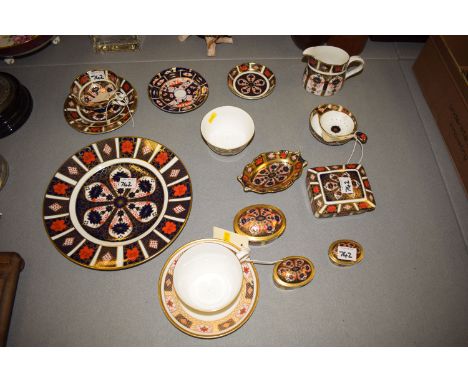 A collection of 20th Century Royal Crown Derby in the old Imari pattern; and others, comprising; cups, saucers, plate, cream 