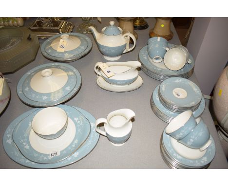 A Royal Doulton "Reflection" part tea and dinner set, comprising: teapot, cups and saucers, dinner plates, tureens, etc.