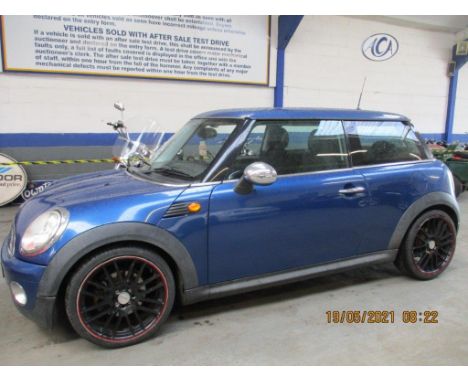 Make &amp; Model: Mini OneDate of Reg: YP57 XOXColour: Bluecc: 1397MoT: 22-05-2022Fuel Type: PETROLMileage: 134kTransmission:
