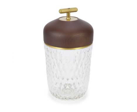 Hermès Saint Louis: a Dark Wood and Clear Crystal Folia Portable Lampc.2022Rechargeable battery, brushed brass hardwareCondit
