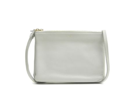 Céline: a Light Grey Lambskin Trio Crossbody Bag2013Adjustable shoulder strap, gold hardwareCondition Grade B23cm wide, 17cm 