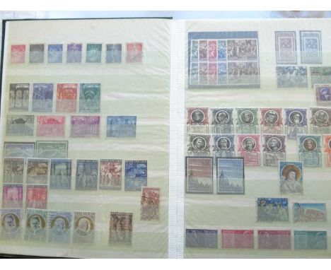 A stockbook from a collector's large holding of stockbooks and albums, this with several hundred mostly mint stamps, much min